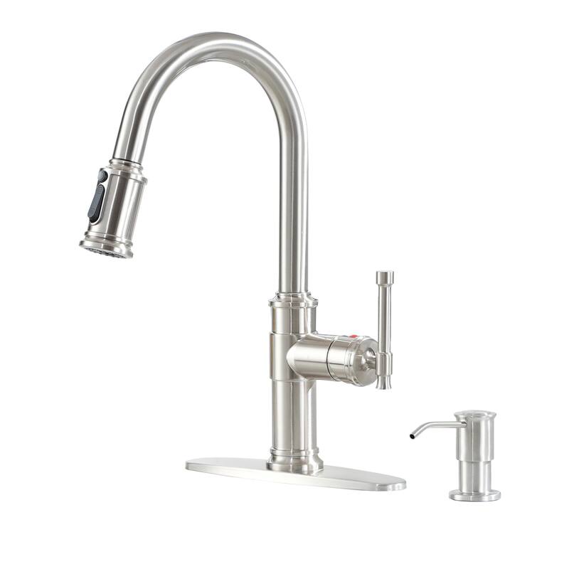 Clihome 3-Function Kitchen Faucets with Soap Dispenser
