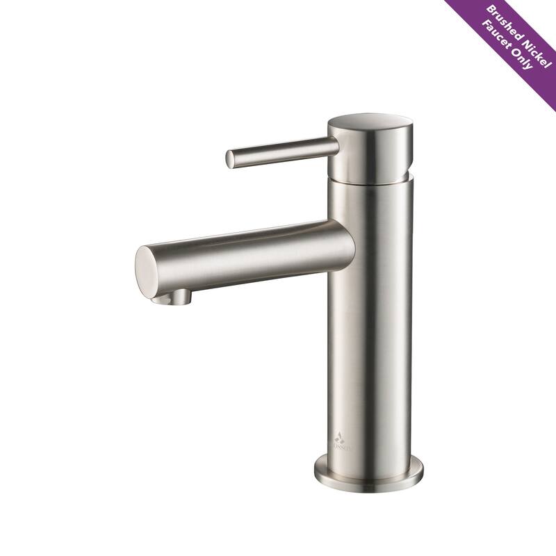 Solid Brass Leed Free Single Handle Bathroom Faucet - Brush Nickel