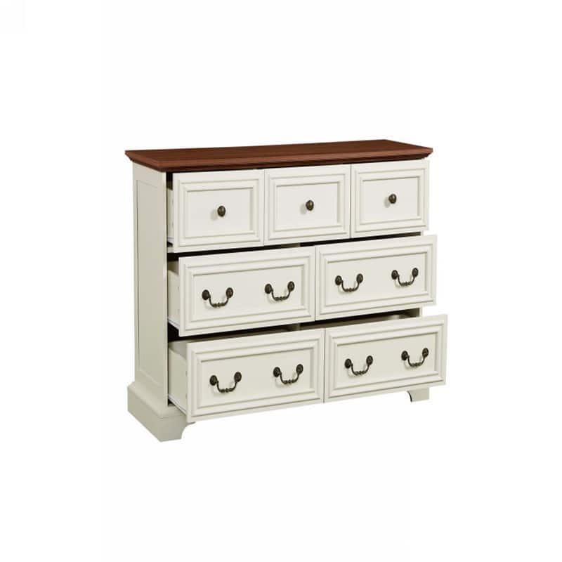 Farmhouse 7 Drawers Dresser for Bedroom, Rustic Chest of Drawers with Natural Texture