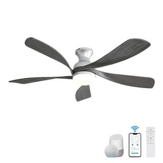 Sofucor 52"/66" Inch Ceiling Fan with Light,APP and Remote Control, Low Profile,Smart Optional
