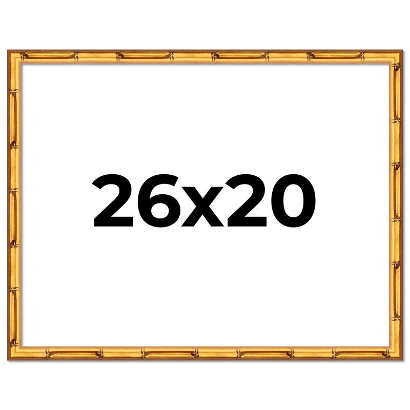 26x20 Frame Gold Bamboo Picture Frame - Complete Modern Photo Frame