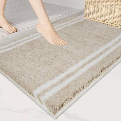 Non-Slip Bathroom Rug 20" x 30" - Super Absorbent & Quick Dry Shaggy Microfiber