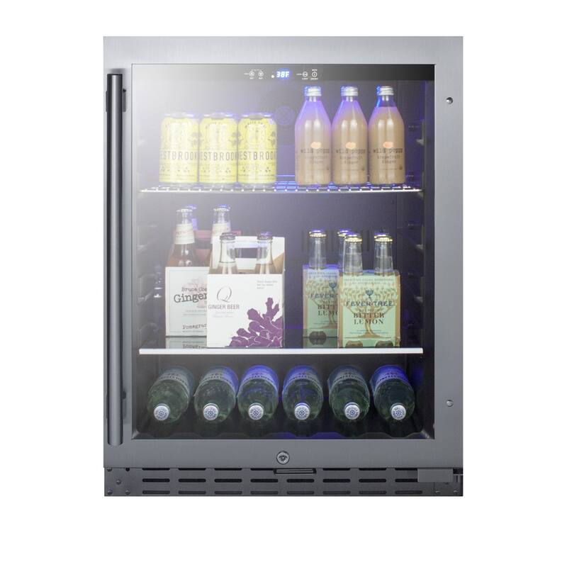 Summit 24 Inch Wide Beverage Cooler with Adjustable Shelves
