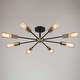 preview thumbnail 4 of 71, Modern Vintage Glam Metal Sputnik Semi - Flush Mount Ceiling Light