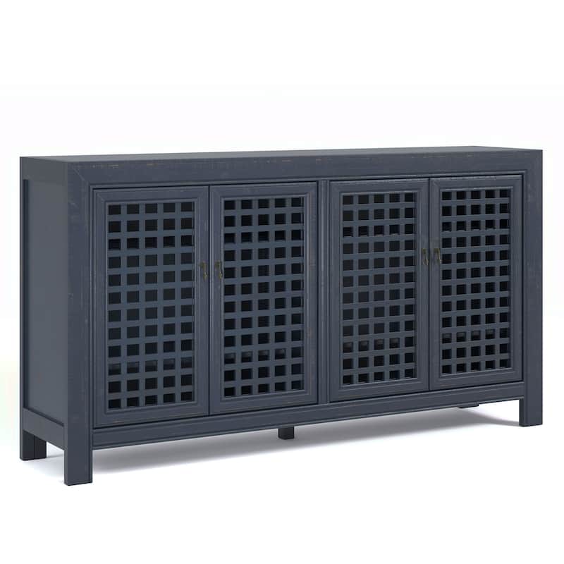Steve Silver Raissa 70-inch Hand-rubbed Distressed Accent Cabinet - Antiqued Navy
