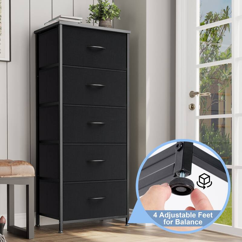 Crestlive Products Household 5-Drawer Vertical Dresser Storage Chest