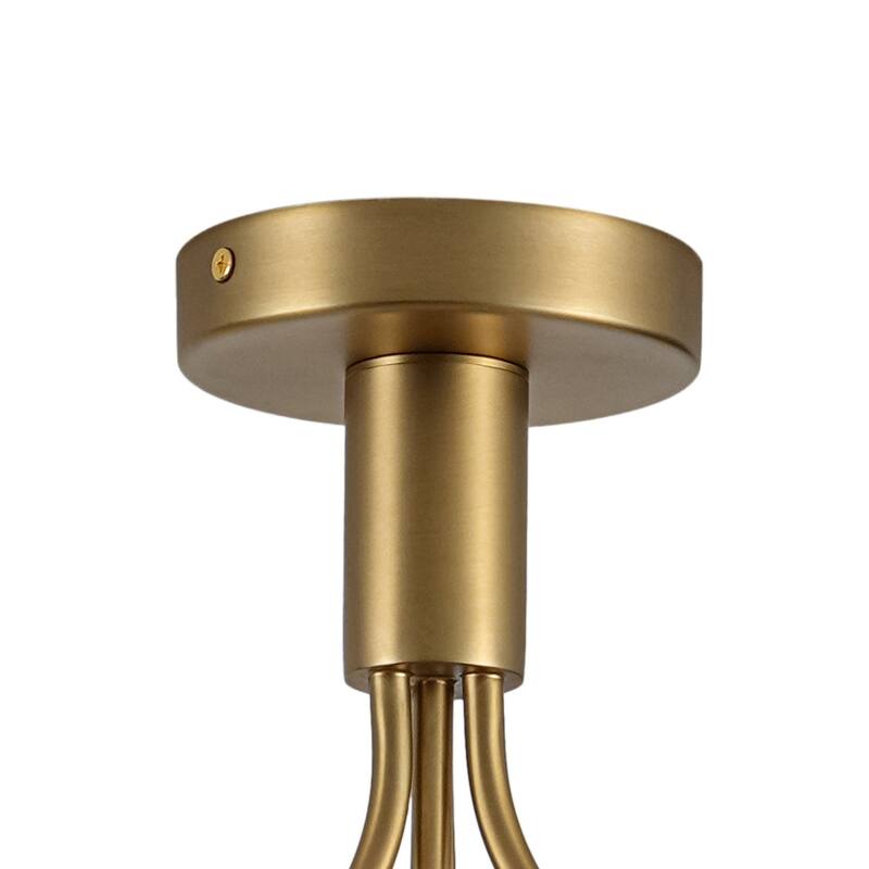 Modern 4-Light Glass Bubble Sputnik Semi Flush Ceiling Light