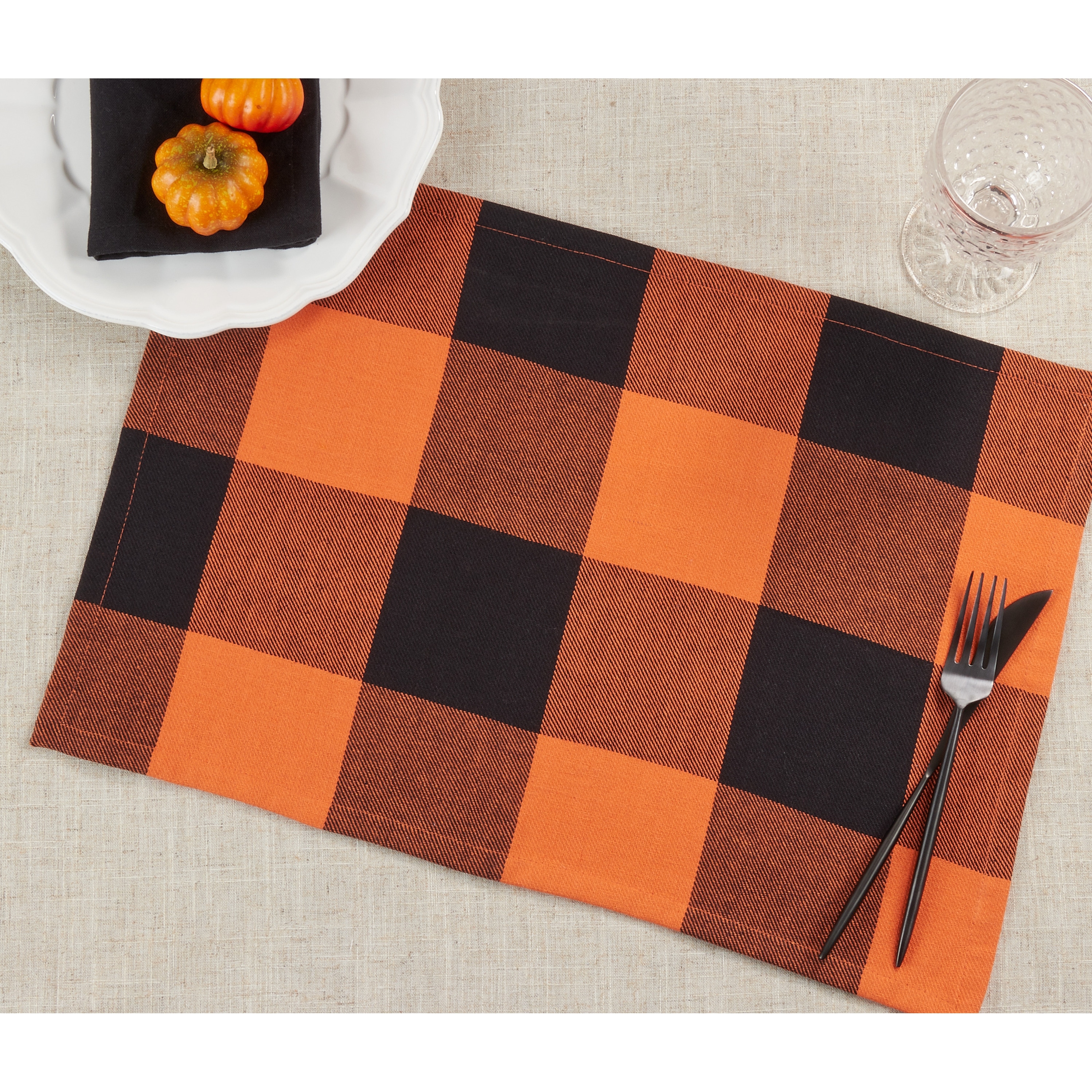 Table Placemats With Buffalo Plaid Design (Set of 4)