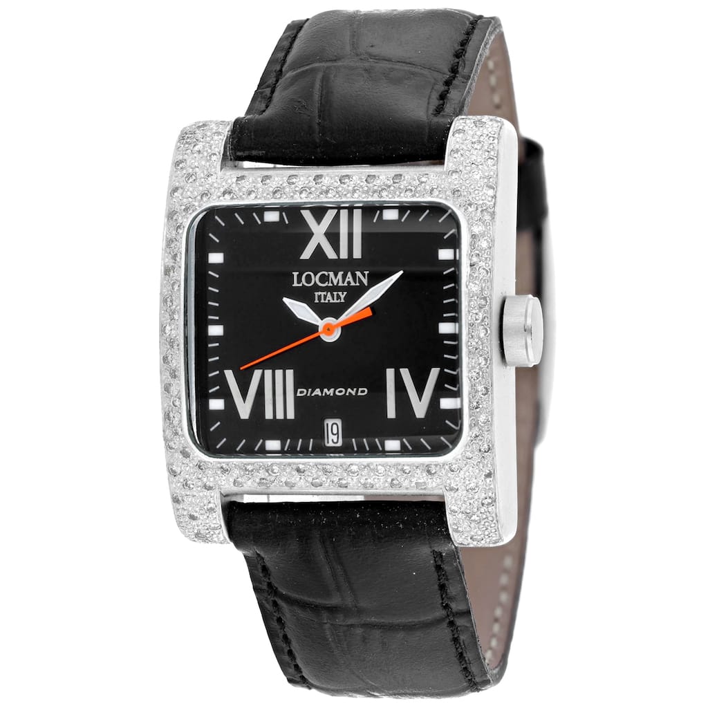 Locman Women's Diamond Classic Black Dial Watch - 431BK2D/BK LE - One Size