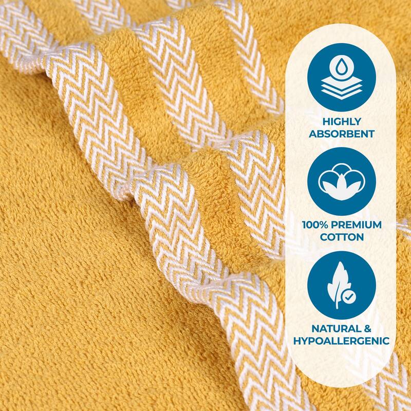 Superior Hays Cotton Absorbent Medium Weight Bath Towels, Set of 2