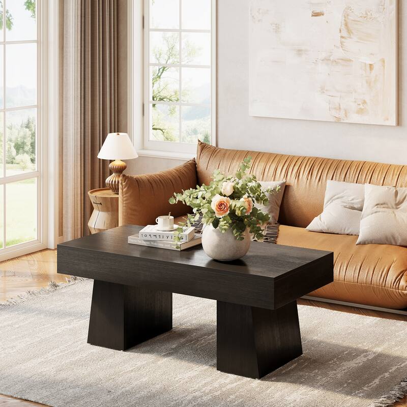 47 Inches Wooden Rectangular Accent Center Tables