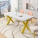 Modern Square Dining Table with X-Shape Table Leg - Bed Bath & Beyond ...