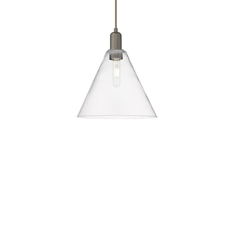 Innovations Lighting 716-1P-14-12 Berkshire Glass Pendant Berkshire - Oil Rubbed Bronze / Clear