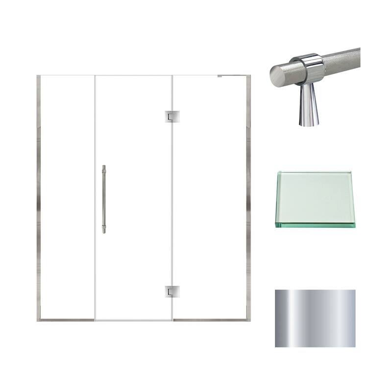 Transolid EHTF68267610C-BK Elizabeth 76" High x 68" Wide Hinged Semi
