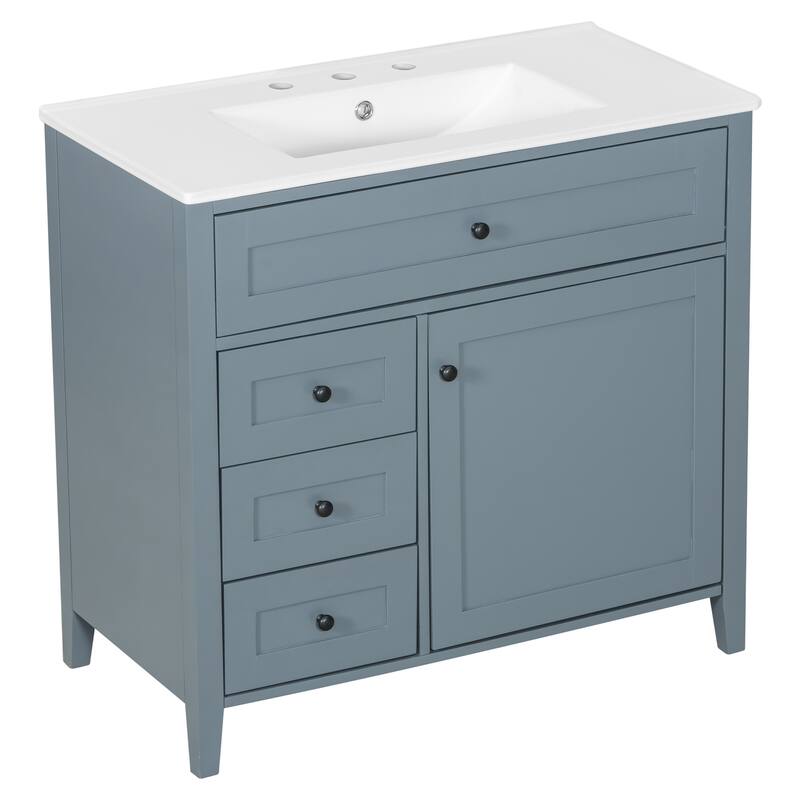 GDFStudio - Adrian Montgomery Modern Freestanding Bathroom Vanity