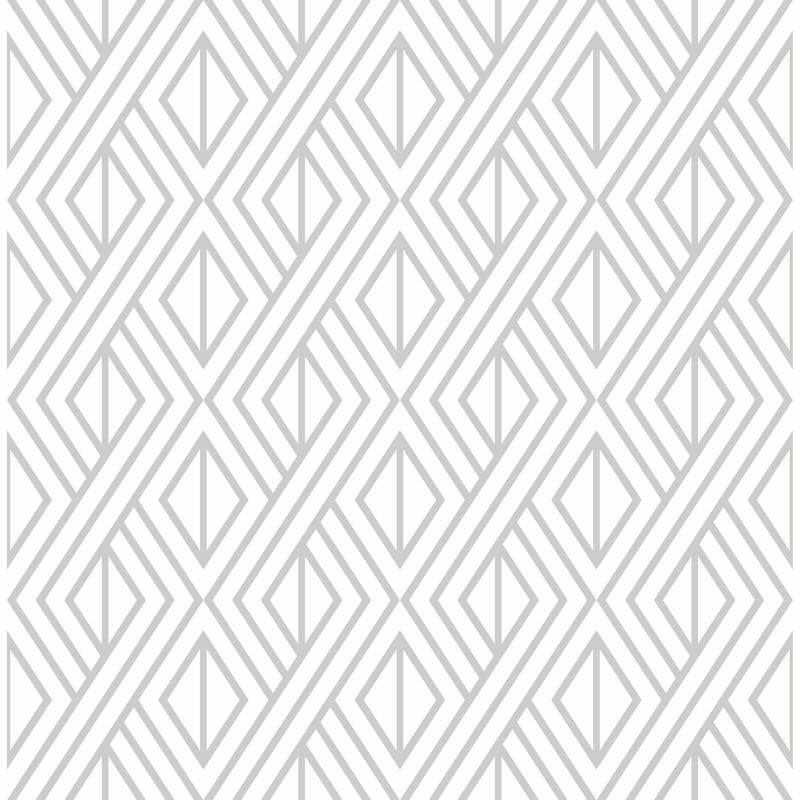 Seabrook Designs Marquis Diamond Geometric Unpasted Wallpaper