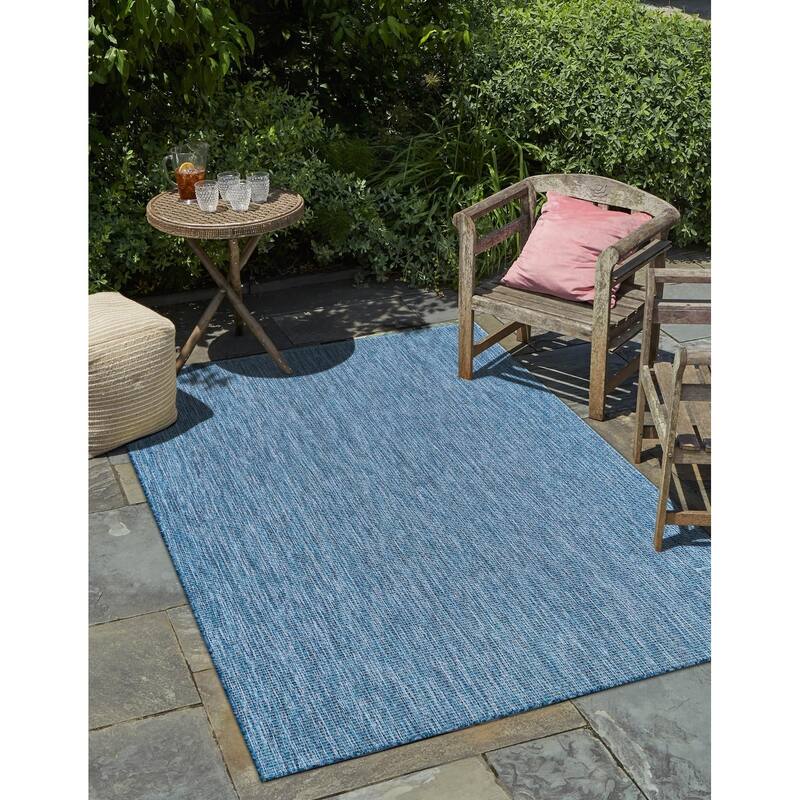 Outdoor Amsterdam Collection Area Rug - Blue - 4'x6'