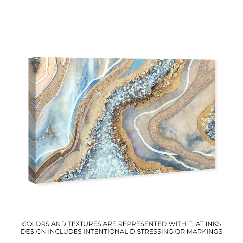 Art Remedy The Luxurious Geode Gallery Wrapped Mineral, Agate & Geode 1 Piece Canvas Wall Art