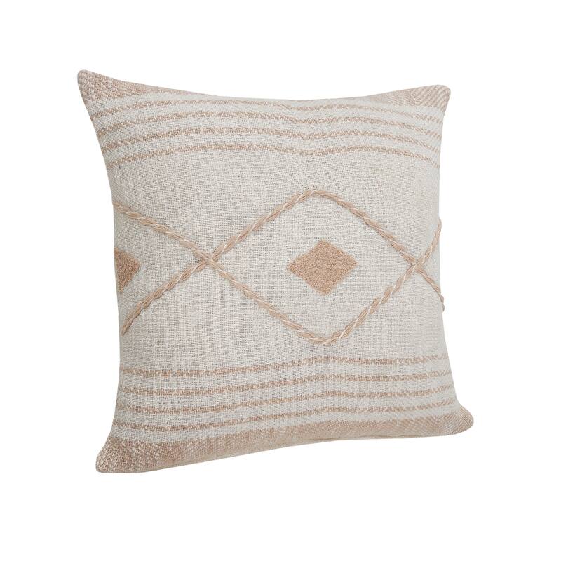 Sevita Coastal Edge Geometric Diamond Throw Pillow