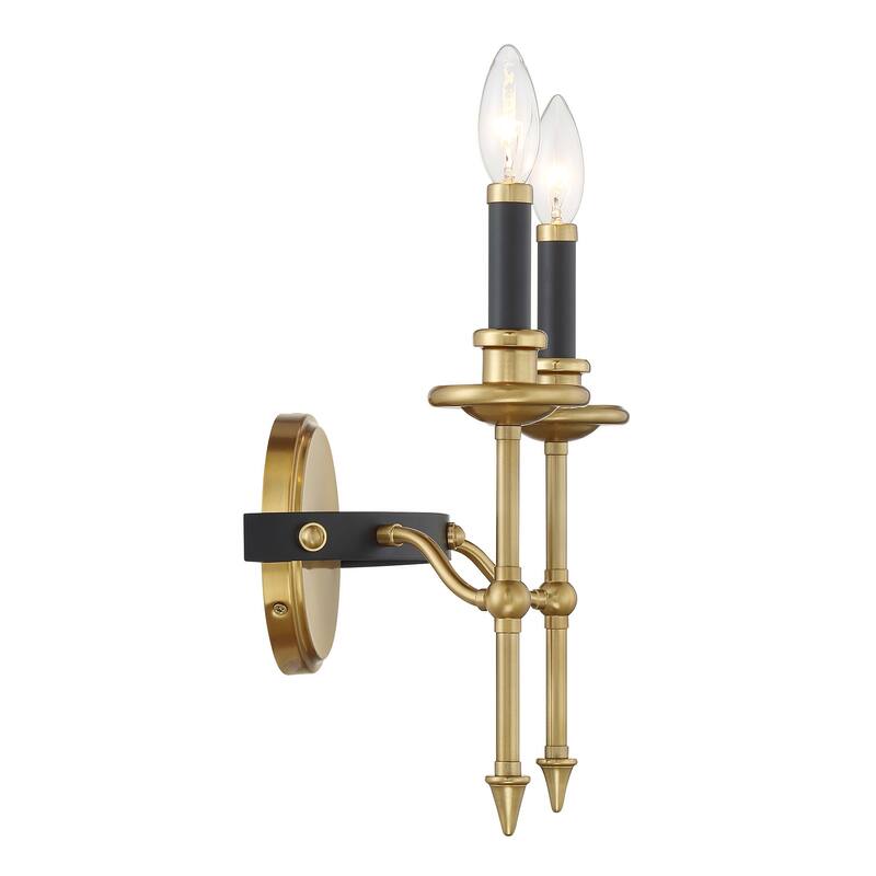 Savoy House 9-9510-2 Consulate 2 Light 13" Tall Bathroom Sconce