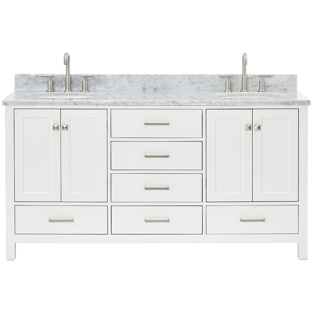 Ariel A067DCW2OVO Cambridge 67" Free Standing Double Basin Vanity Set