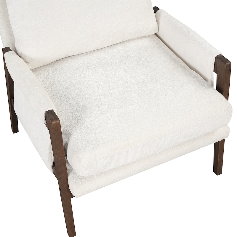 Mid-Century Velvet Accent Chair with Thick Seat Cushion for Living Room,Bedroom,Studio