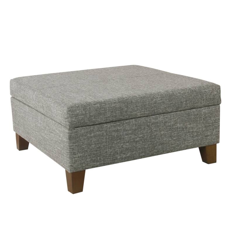 HomePop Luxury 32" Square Storage Ottoman