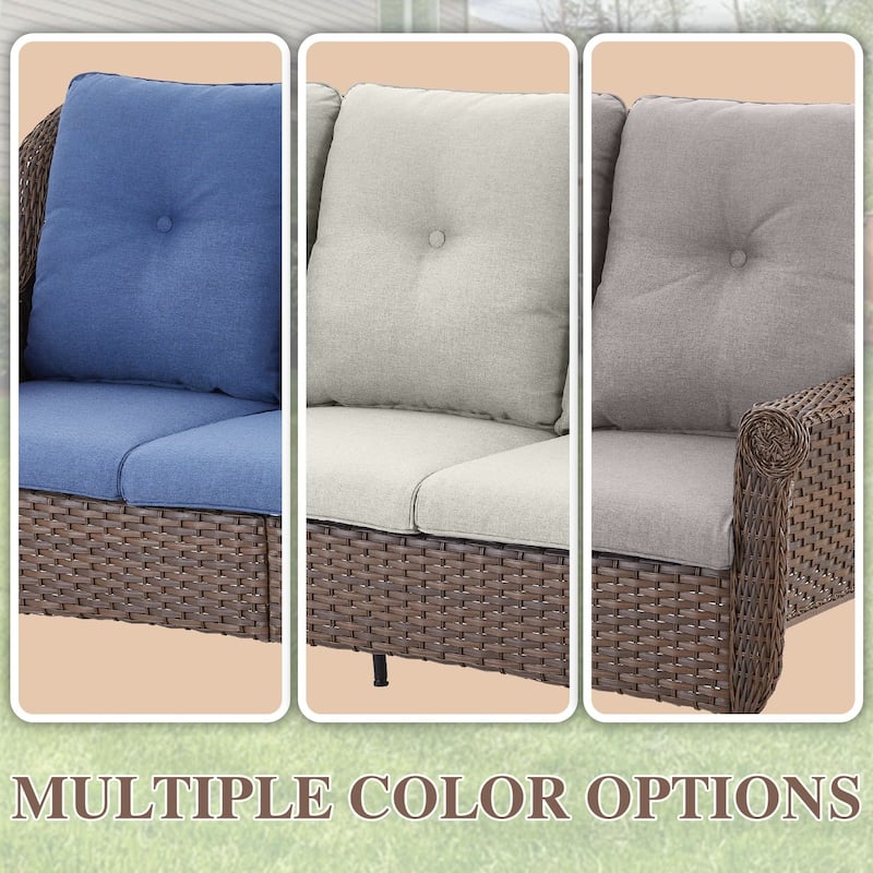 3-Seat Outdoor Patio Sofa Couch Furniture