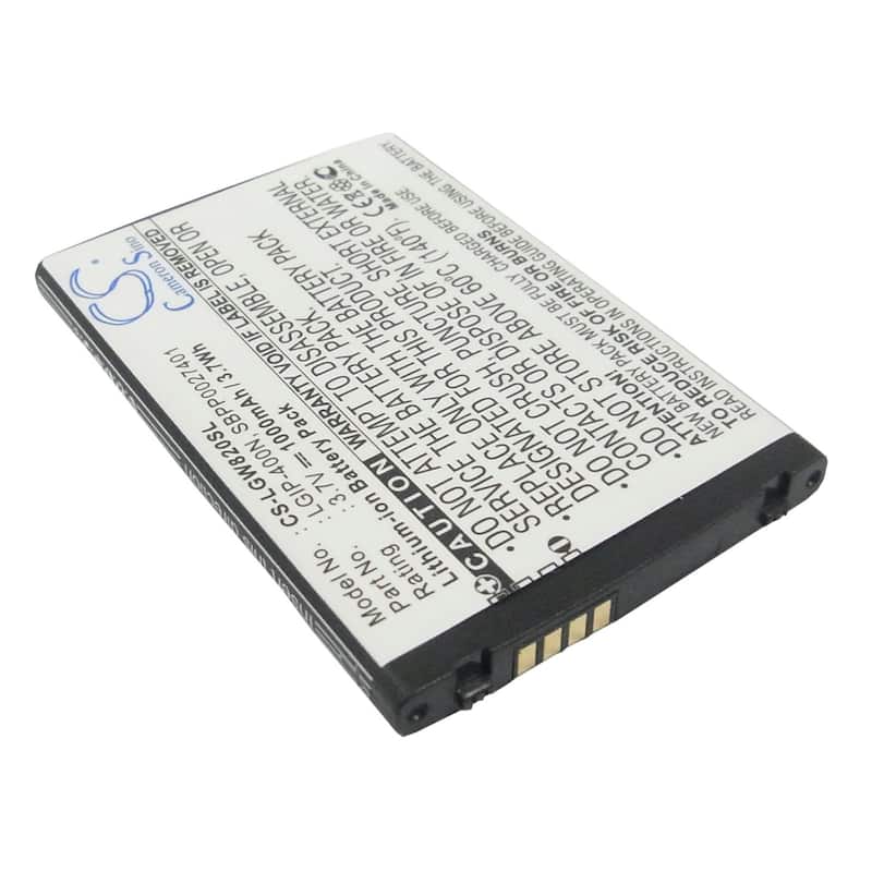 Battery for LG GW820 GT540 GW620 GW880 GX200 GX500 Monaco LGIP-400N SBPP0027401 - Black