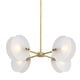 preview thumbnail 1 of 4, Designers Fountain D311C-4CH Sky Fall 4 Light 28" Wide Chandelier Brushed Gold