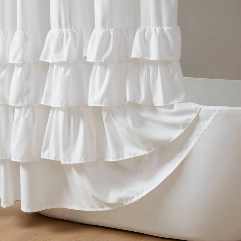 Madison Park Grace Ruffled Shower Curtain