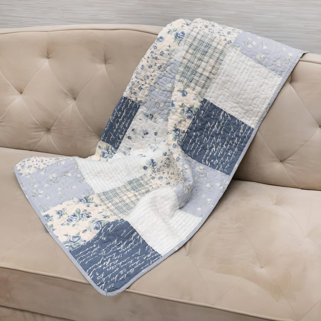 Donna Sharp Blue Pastures Cotton Throw