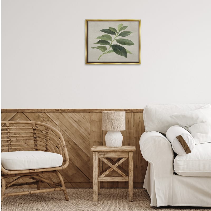 Stupell Arabica Coffee Plant Leaf Framed Floater Canvas Wall Art Design By Lanie Loreth