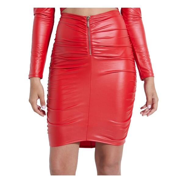 Guess Women's Brisa Shirred Skirt Red Size Small - Bed Bath & Beyond -  40580640