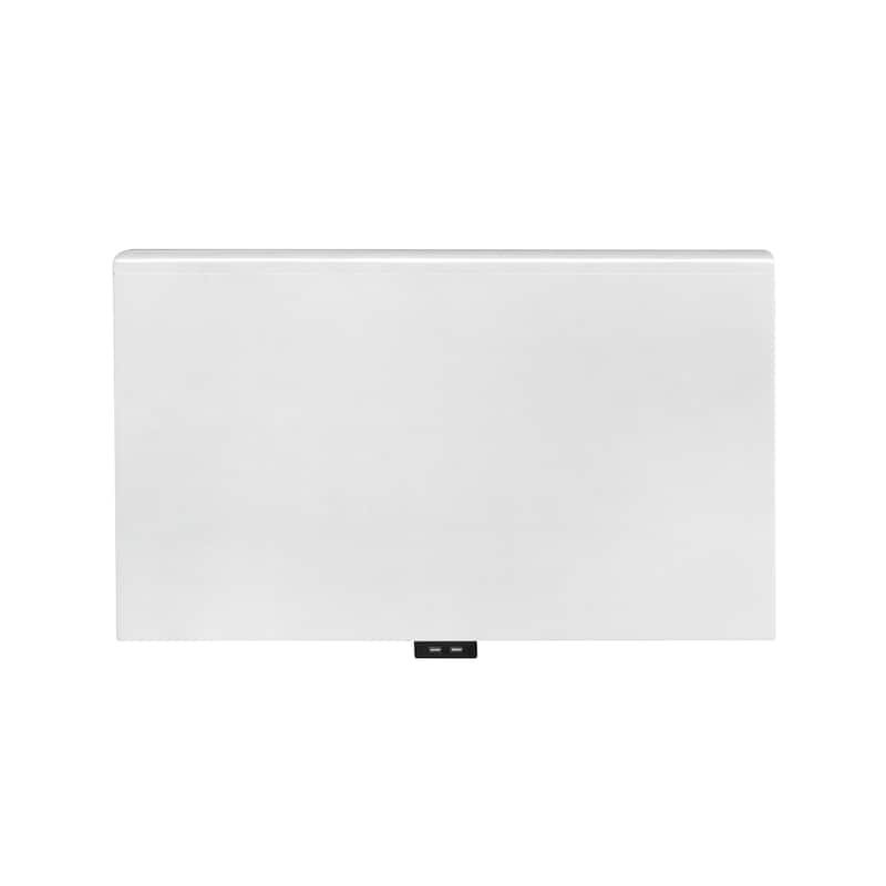 Roundhill Furniture Galaxy 2-Drawer Bedroom Nightstand with LED Lights in Pearlized White