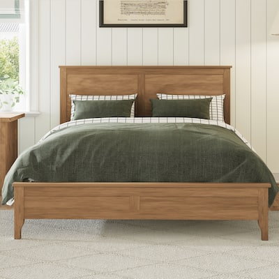 Solid Wood Platform Bed Frame – Features Sturdy Wooden Slat Support, No Box Spring Required‌.