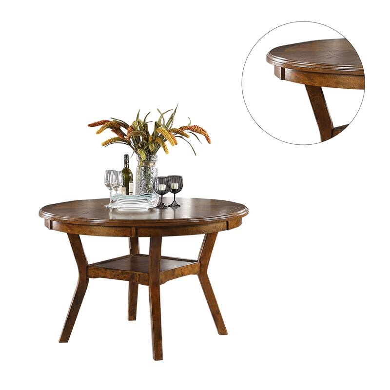 Rubber Wood Round Dining Table