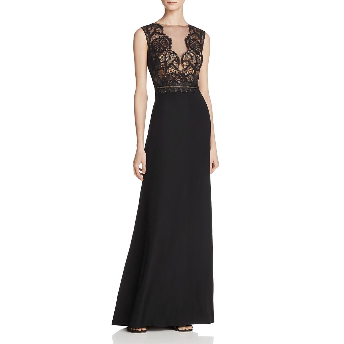 illusion evening dress