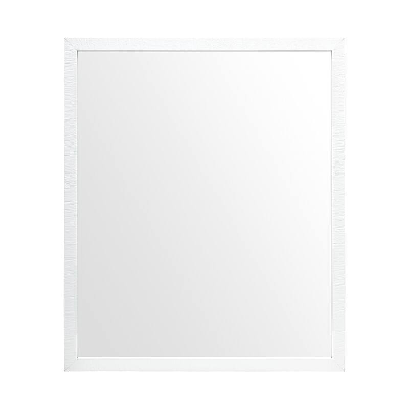 HomeRoots 26" White Framed Bathroom Vanity Mirror - 21.50 in. x 25.50 in. x 1.75 in.