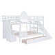preview thumbnail 25 of 130, Pine Castle Bunk Bed with Slide, Drawers, Shelves, and Staircase