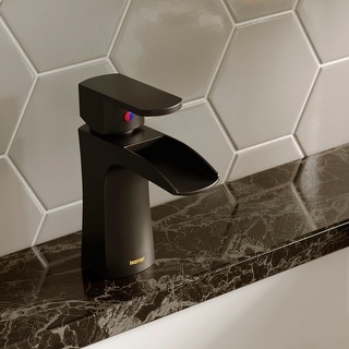 Karran Kassel Single Hole Single Handle Basin Bathroom Faucet with Matching Pop-up Drain