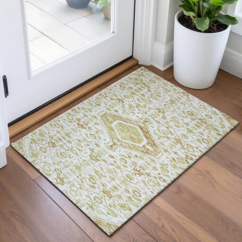 Premium Washable Super Soft Traditional Global Mayfield Rug - Ivory - 1'8" x 2'6"
