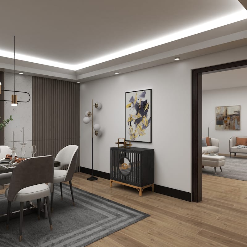 Black Wood Contemporary Cabinet - 32 x 16 x 32