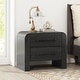 preview thumbnail 1 of 22, Christopher Knight Home - Mina Modern 2-Drawer Nightstand with Black Metal Handles Black