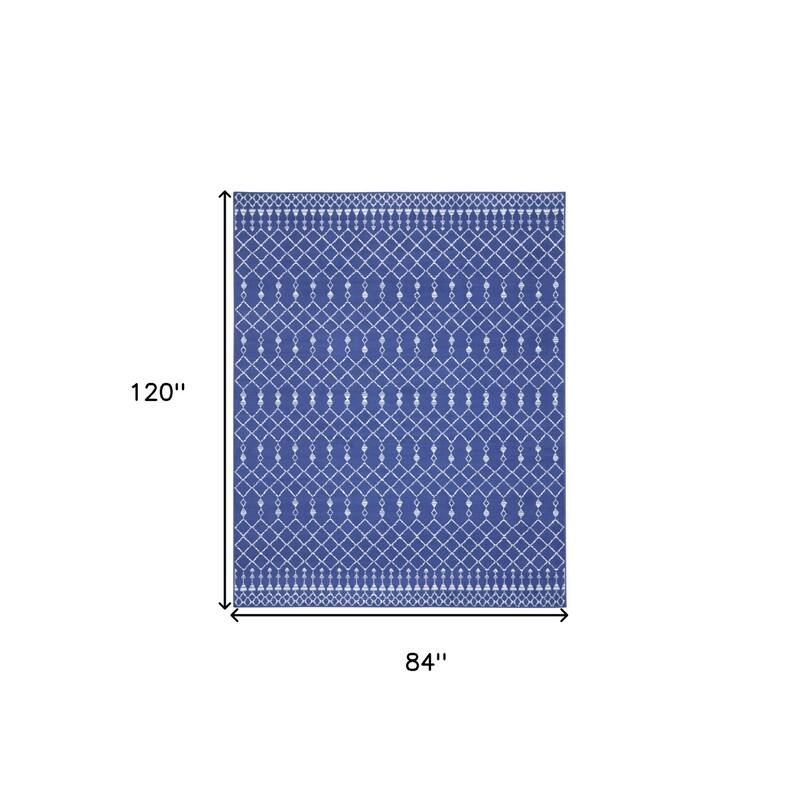 Hike Power Loomed Distressed Non Skid Stain Resistant Area Rug By HomeRoots - 120' X '84' X '0.39