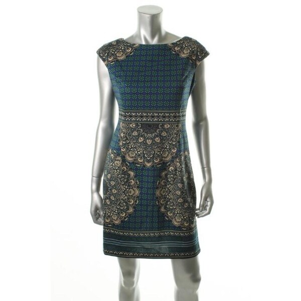 Shop London Times Womens Petites Wear to Work Dress Floral Print Cap