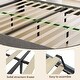 preview thumbnail 5 of 21, Full Size Upholstered Bed Frame with LED Lights and Charging Ports, Storage Headboard with Shelves