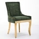 preview thumbnail 61 of 75, GDFStudio - Modern Dining Chair Set with Curved Gold-Plated Legs & Rivet Trim (Set of 2)