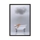 preview thumbnail 4 of 10, iCanvas "woman relaxing in the bath" by Mike Kiev Framed Charcoal - 26x18