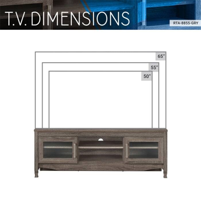 15.75 inch vintage TV table Gray TV stand